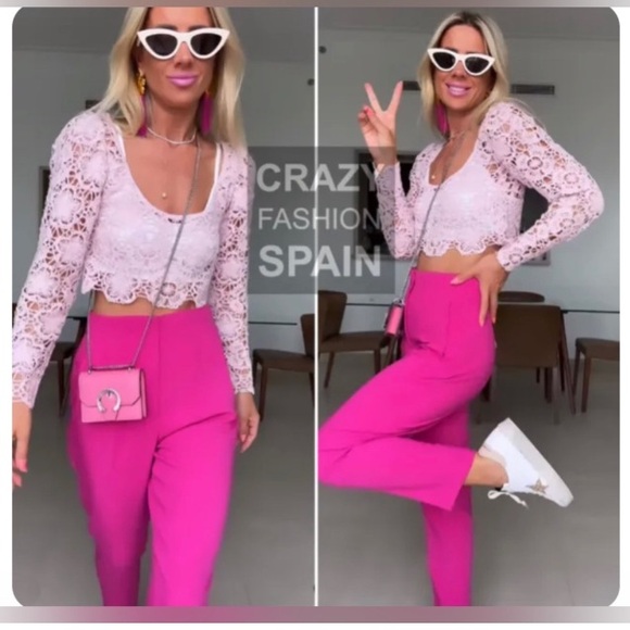 Zara High Waist Slim Fit Trousers - Picture 5 of 13